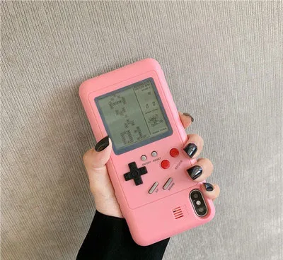 Gameboy сотовых телефонов Чехол игровых Чехол со встроенной танк войны игровая консоль «тетрис» телефонов Чехол - Цвет: For iphone XS Max