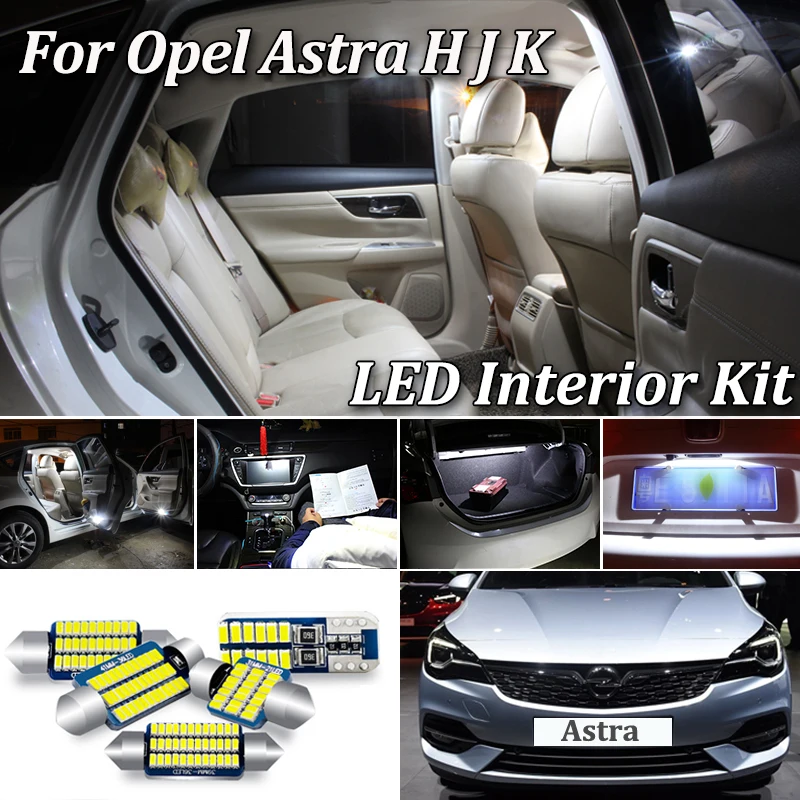Светодиодный светильник для салона Vauxhall Opel Astra H J K без ошибок 100% белый Canbus