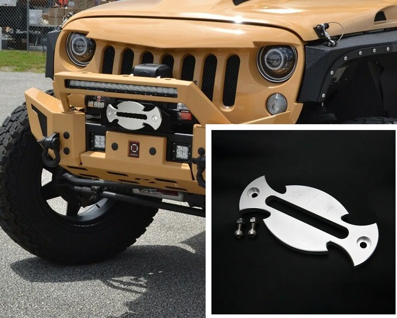 Алюминиевый легированный держатель лебедки для Jeep Wrangler JK JL 2007