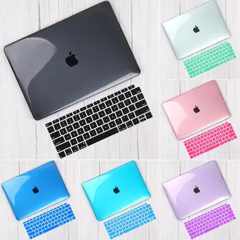 

Crsytal Transparent Plastic Hard Shell Case for MacBook Pro Retina 12 13.3 15 16 inch Touch bar A2141 2020 Air 13 A2179 A2289
