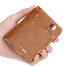 Baellerry твердый мужской кожаный короткий кошелек для мужчин Sim SD ID держатель кредитной карты мужской доллар сумка для денег маленькие мужские бумажники