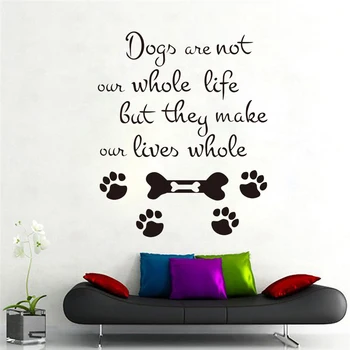 Preise Hunde Sind Nicht Unser Ganzes Leben Zitat Wand Aufkleber Hundesalon Salon Shop Hund Pfote Abziehbilder Kinderzimmer Wandmalereien Lustige Wohnkultur