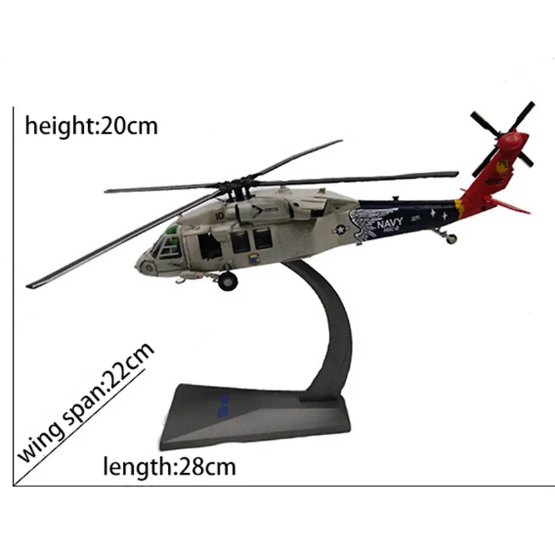 1/72 масштаб сплав утилита вертолет UH-60 черный ястреб США ВМС самолет истребитель детские игрушки Детский подарок для коллекции