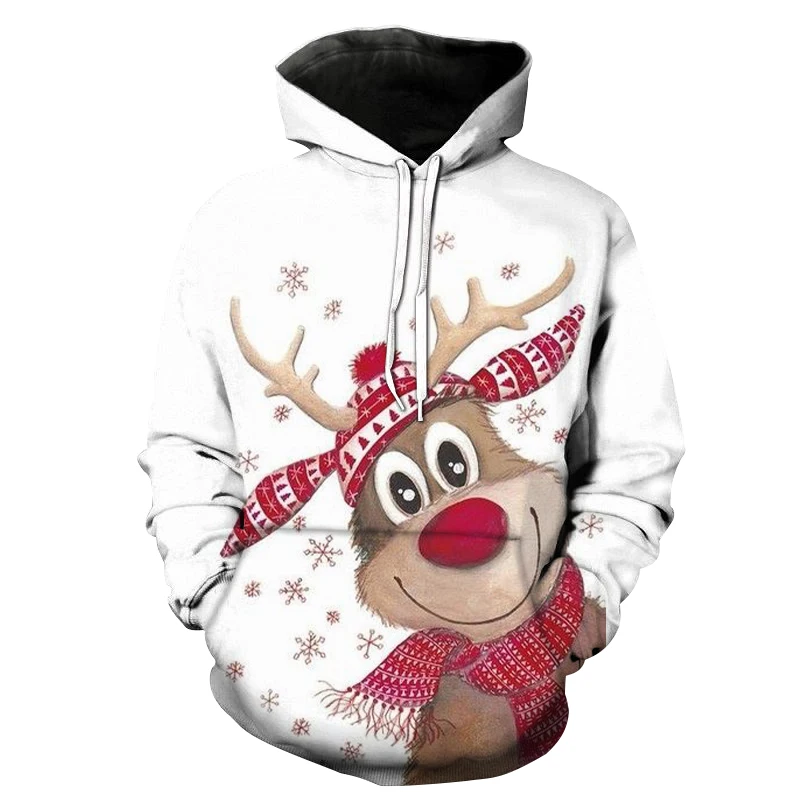 

Sudaderas con capucha 3D para hombre y mujer, ropa unisex de alce, Harajuku, para Primavera e invierno, 2020