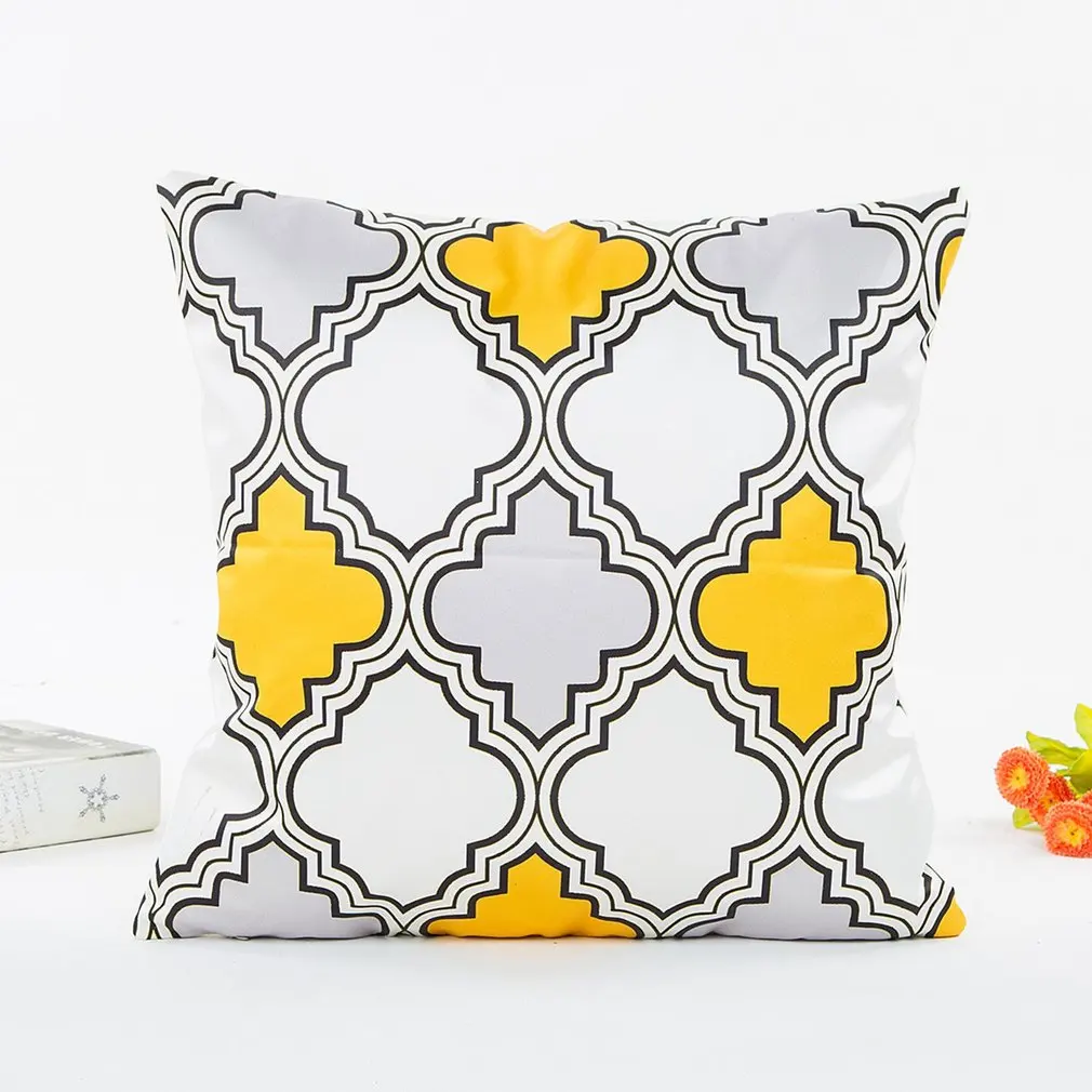 

Imitation Silk Satin Home Car Bed Sofa Pillow Waist Cushion Throw Pillow Case