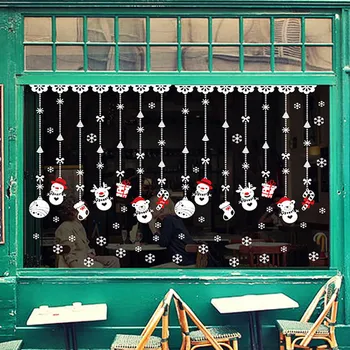 

DIY Christmas Wall Stickers for Home Christmas Decoration New Year Windows Santa Claus snowman Glass Wall Sticker Window Home