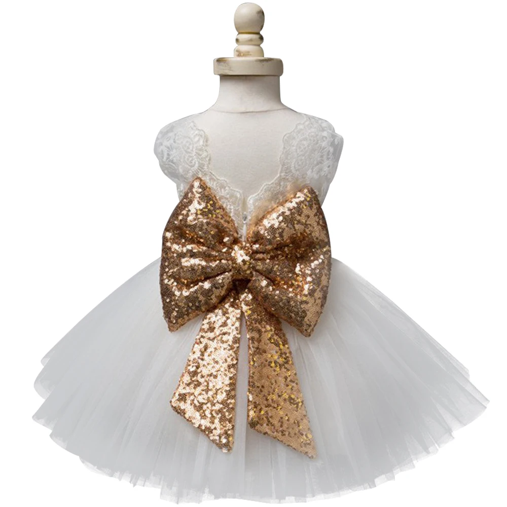 Детское кружевное платье с бантом на первый день рождения|infant frocks|lace christening