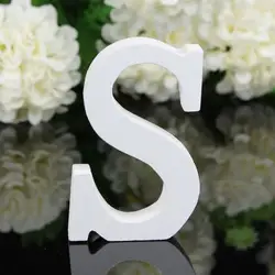 White Wooden Letters Alphabet for Decorative, DIY, and Personalized Projects (S)