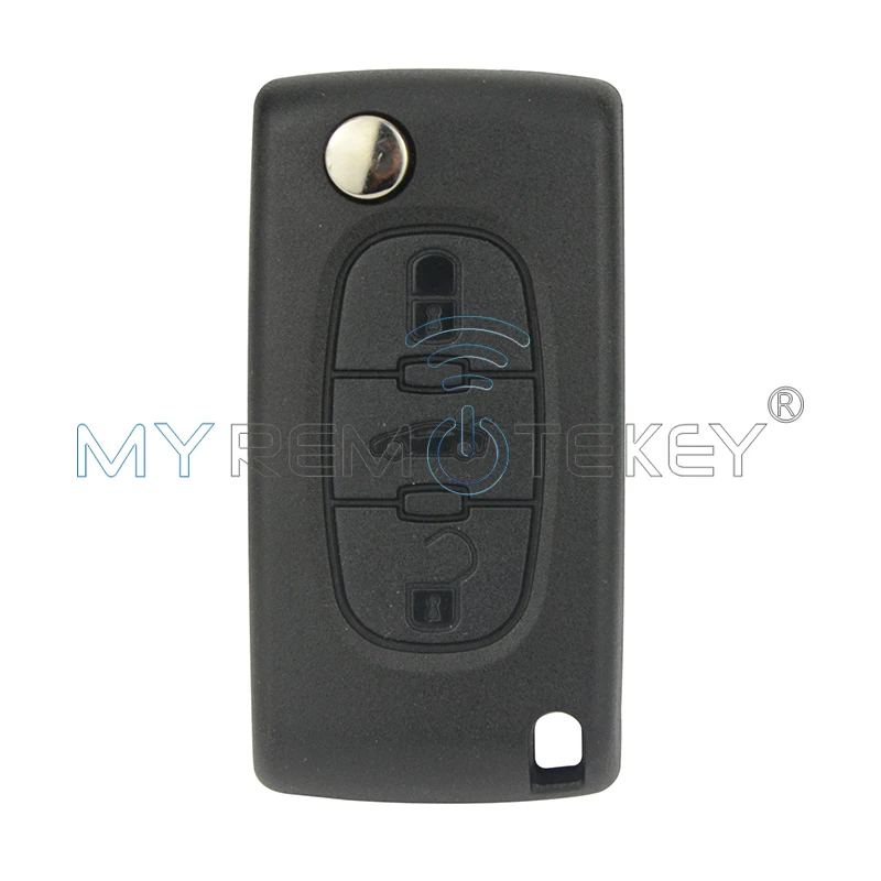 REMTEKEY Flip Remote Car Key 3 Button Middle Trunk for Peugeot ASK model 207 307 407 408 Citroen C2 C3 C4 C5 CE0536 HU83 VA2