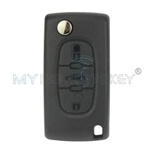 Flip remote car key 3 button middle trunk for Peugeot ASK model 207 307 407 408 Citroen C2 C3 C4 C5 CE0536 HU83 VA2 remtekey 2018 hot sale sale words car case for citroen c2 c4 c5 ds 3 4 5 ds6 ds5 peugeot 307 206 308 207 406 408 301 trim board sub