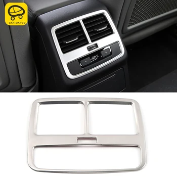 

CarManGo Car Accessories Stainless Rear Seat Back Air Vent Trim Sticker Cover Frame Decoration for Audi A4 A5 S4 S5 B9 2017-2020