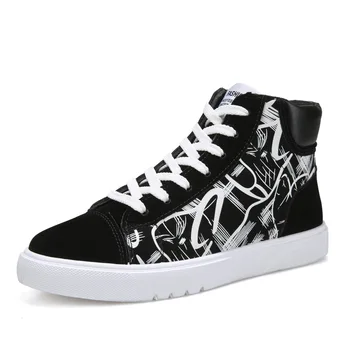 

Spring and Autumn High-Upper Shoe Men's Student Canvas Shoes Male Trend Winter Junior Shoes