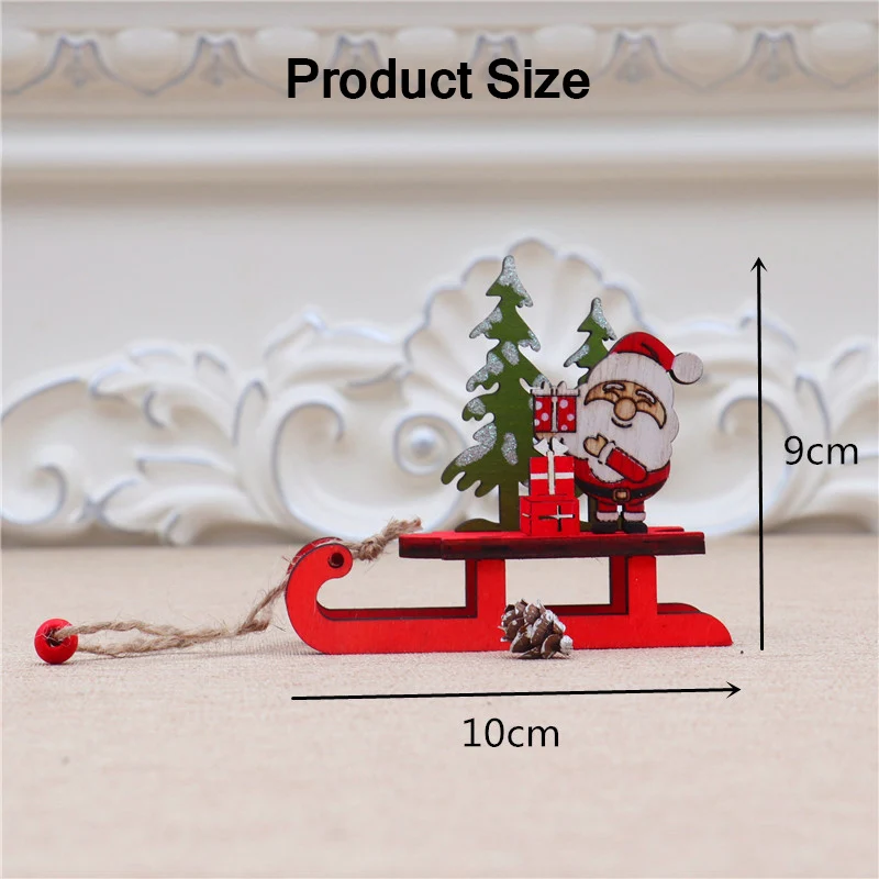 Набор деревянных салазок для сборки игрушек Рождественский Снеговик собранная