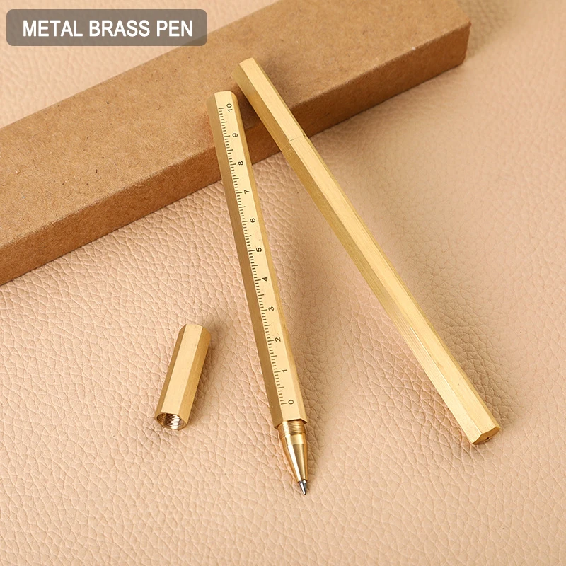 RetroBrassWithscaleMetalBallpointPenGiftSixsidedPenLuxury