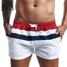 Новые модные мужские шорты быстросохнущие мужские плавки полосатый Повседневный Спортивный купальник для серфинга Hybird шорты AM2212