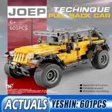 MOC Technic Машинки Игрушки Jeeps Wrangler авантюрист внедорожный автомобиль строительные блоки кирпичи детские игрушки рождественские подарки для детей