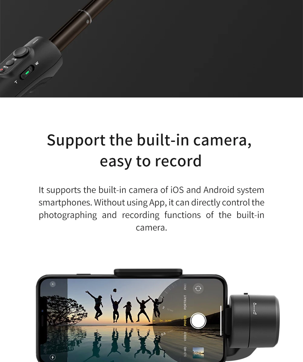Feiyutech feiyu vimble 2S 3-осевое переносное карданное растяжимый шест штатив смартфон stabilisateur смартфон