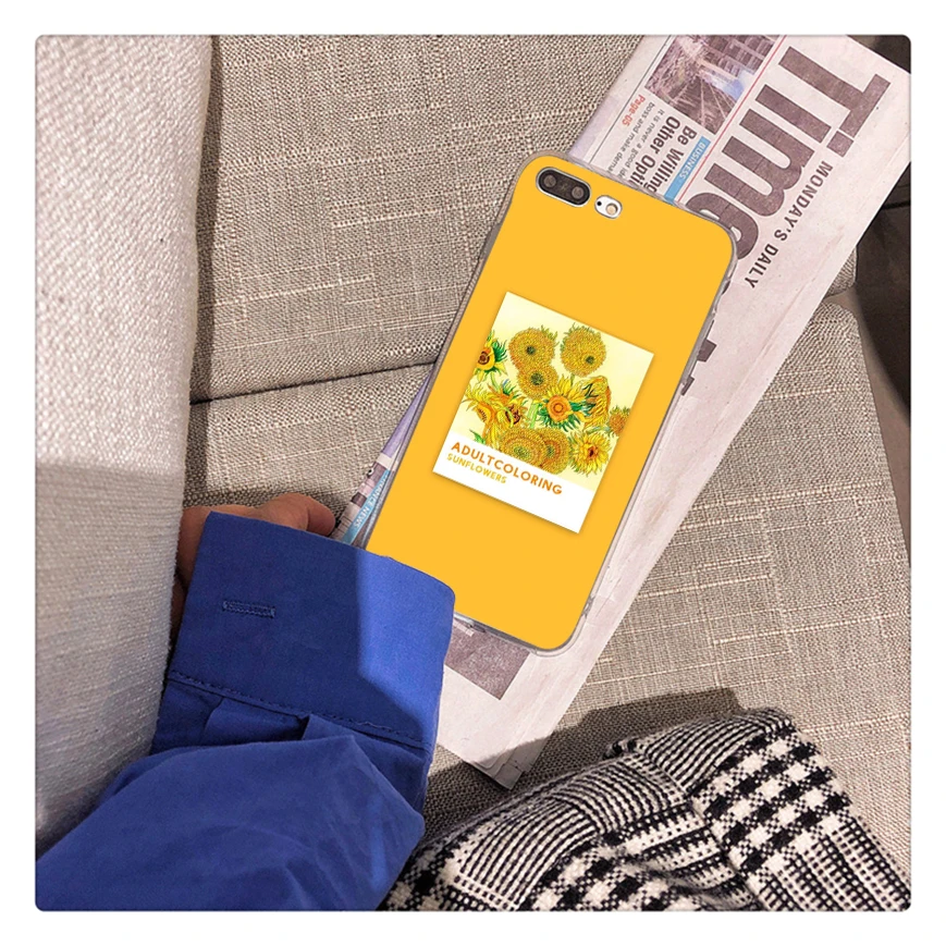Vingate Vincent Van Gogh Pantone эстетическое искусство Проектор DIY чехол для iPhone 8 7 6S Plus X XS MAX 5 5S SE XR 11 pro max - Цвет: A6
