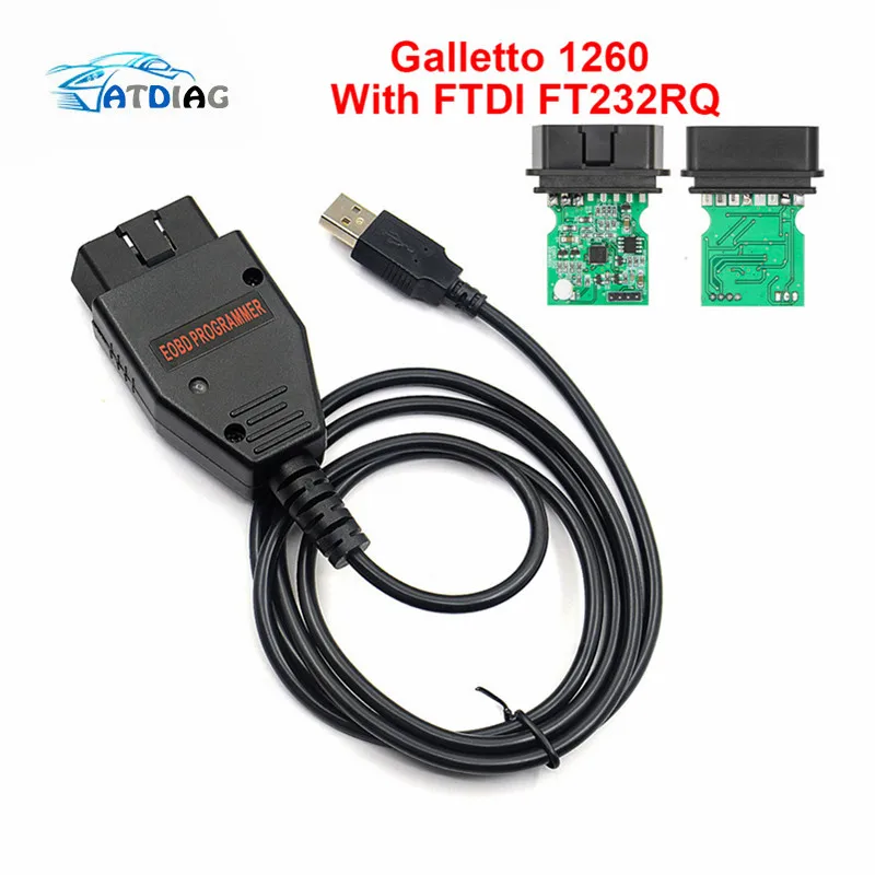 Galletto 1260 ECU Chip Tuning Tool OBD2 Car Diagnotic Tools FTDI Chip ECU Flasher Programmer Read&Write Auto OBD 2 Scanner Cable auto diagnostic scanner car obd adapter
