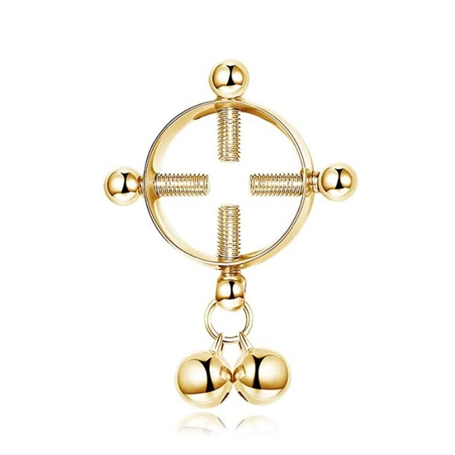 Screw Nipple Clamps Sexy Piercings for Women Stainless Steel Fake Nipple Piercing Jewelry Non Piercing Nipple Ring Shield