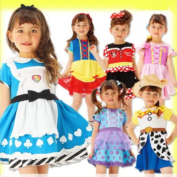 

Baby Girl Cartoon Dress Snow White Princess Sofia Cosplay Dress for Girl Baby Clothes E5099