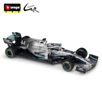 Bburago-coche Mercedes Benz AMG Petronas W10 EQ Power No44 L.Hamilton No77 V. Botones Fórmula 1 1:43 W05 No44, coche fundido a presión, 1:32 F1 2019