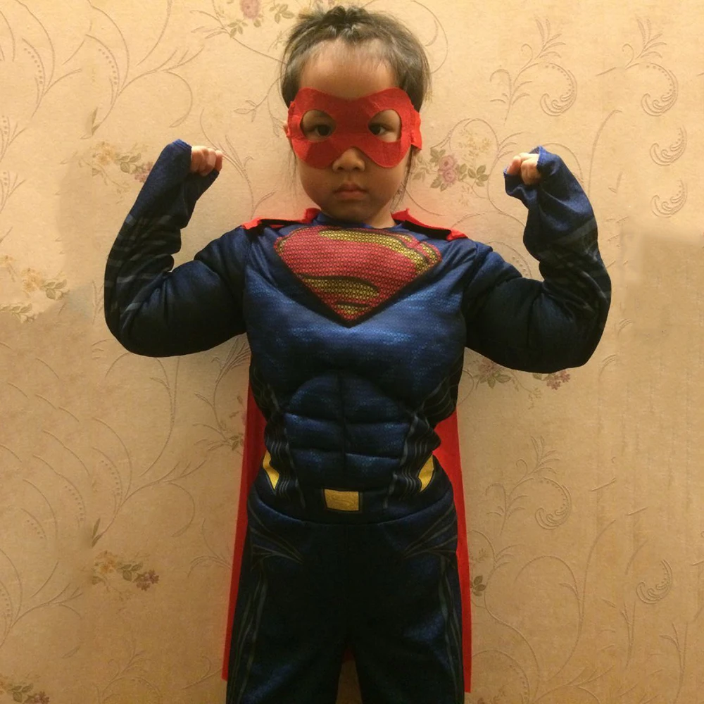 Костюм Супермена из фильма; Детские вечерние костюмы супергероя для мальчиков; карнавальный костюм на Хэллоуин; нарядное платье; комбинезон героя