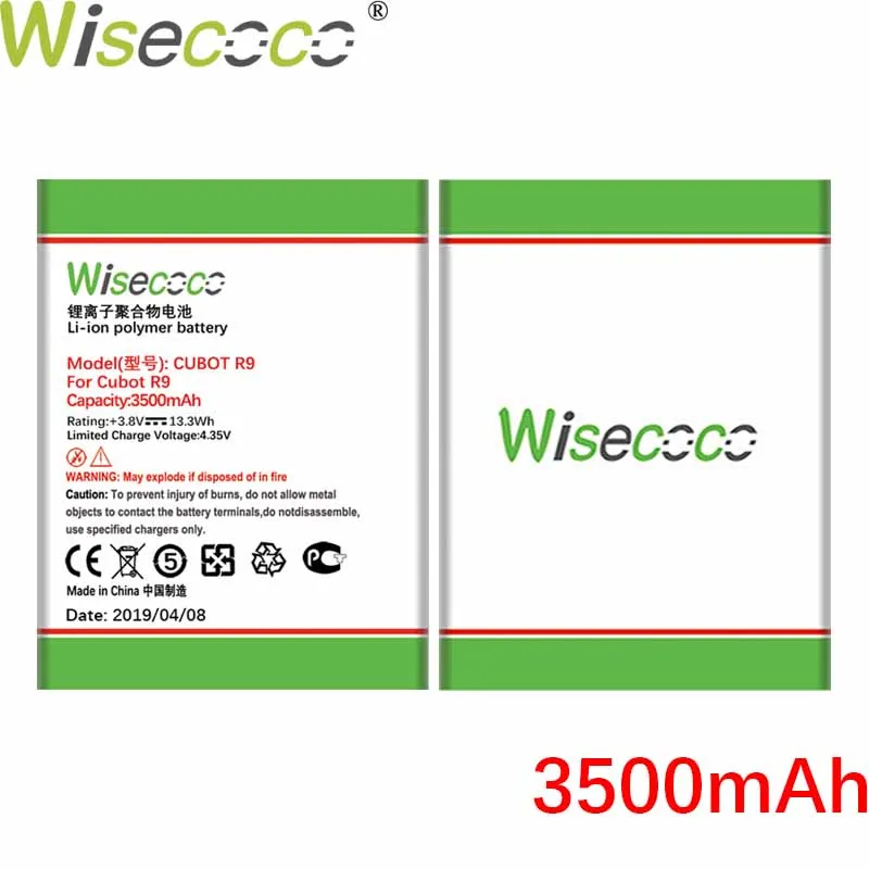 WISECOCO 3500 мАч CUBOT R9 батарея для мобильного телефона CUBOT R9 новейшее производство высокое качество батарея+ код отслеживания