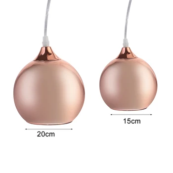 

Modern Pendant Light multicolor double hole bronze plated glass ball Kitchen Lamp Pendant Gold Chrome Copper Lamparas Colgantes