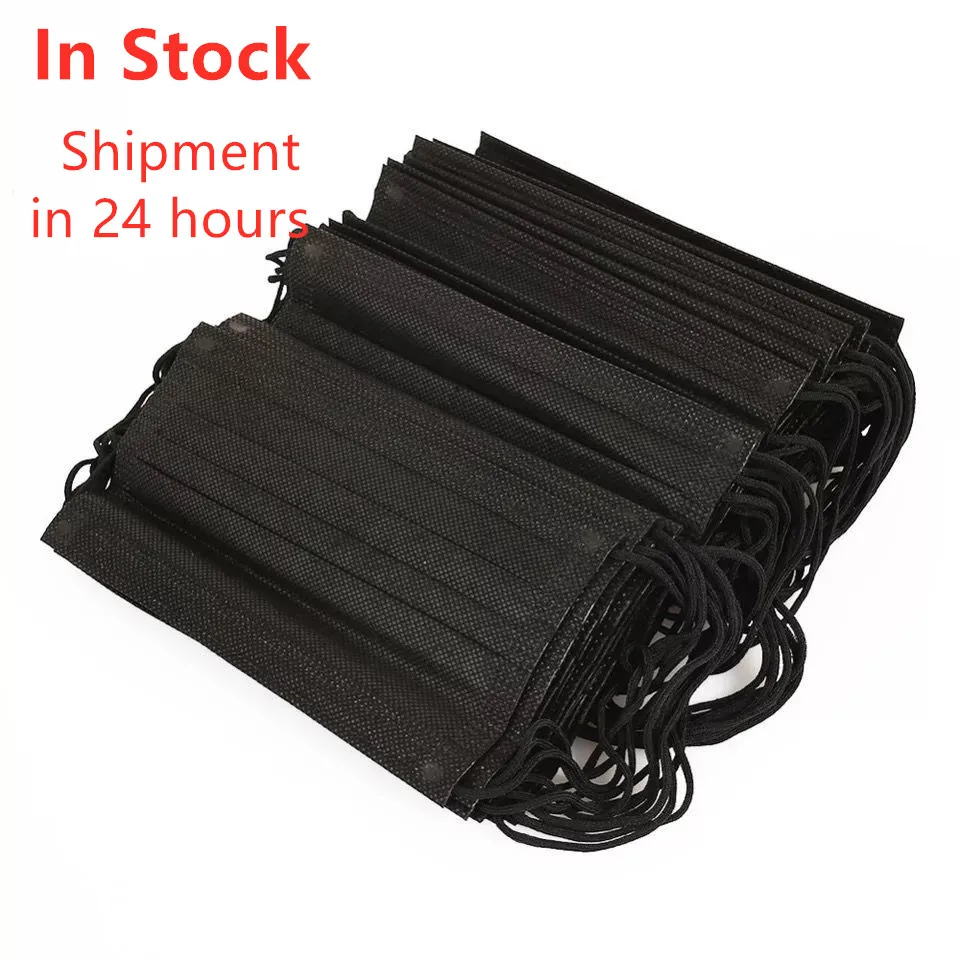 

100/200/300pcs Disposable black Masks soft comfortable filter mask Dust Mask Anti Pollution Filter Layer 3 Layers Protection