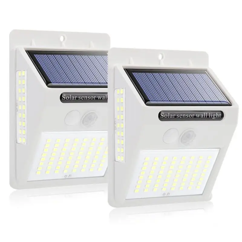 

Three-sided 100LED Solar Power Garden Wall Light Motion Sensor Waterproof Street Lamps Human Body Infrared Induction