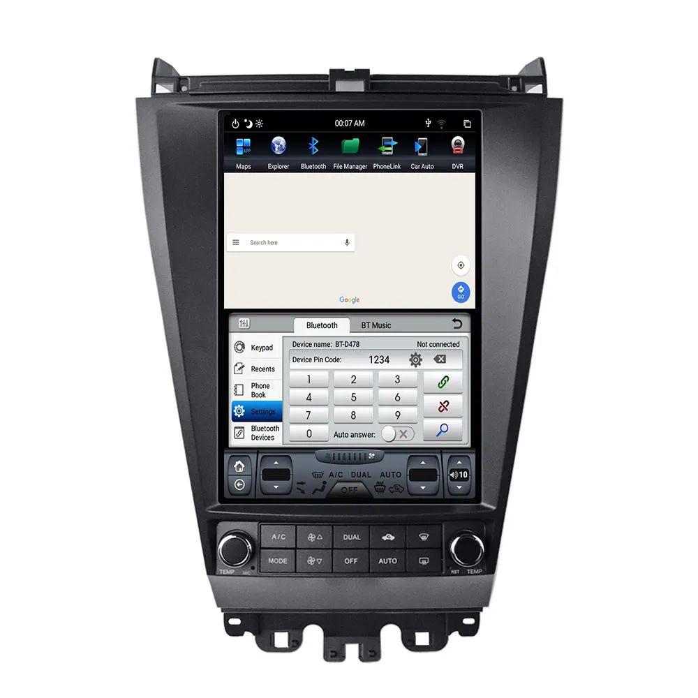 Android 9,0 Tesla стиль 12," вертикальный экран автомобиля gps навигация для Honda Accord 7 2003-2007 головное устройство мультимедиа радио плеер