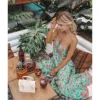 Jastie Sleeveless Summer Dress Women Clothes 2022 Elegant Long Dresses Floral Print Boho Maxi Dress Beach Strap Sexy Dresses ► Photo 3/6