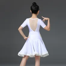 Детский костюм для латинских танцев; цельнокроеные юбки для латинских танцев для девочек; одежда для занятий спортом; детская одежда для девочек