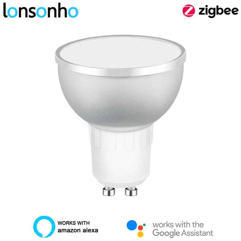 

Умный светодиодный светильник Lonsonho Zigbee, ламсветильник с регулируемой яркостью s RGB + CW, беспроводное управление, работает с Tuya Smartthings, Alexa, Google Home