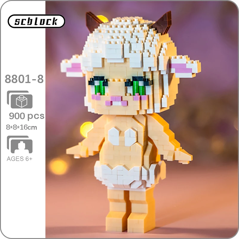 SC 8801-8 Зодиак животное мир овечка девочка мультяшная кукла модель питомца сделай