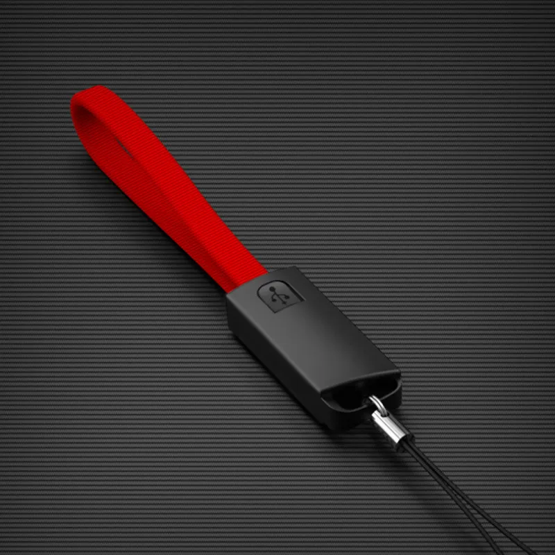 Портативный брелок USB кабель для iPhone Micro type C 8pin зарядный кабель синхронизации данных Быстрая зарядка для Android Xiaomi samsung S9 S8 - Цвет: Red for iPhone