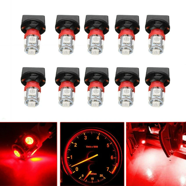 10 Stücke Auto Tuning Rot T10 168 194 Led Lampen Instrument Gauge Cluster  Dash Licht W/Steckdosen Innen Teile Auto Zubehör Von 7,8 €