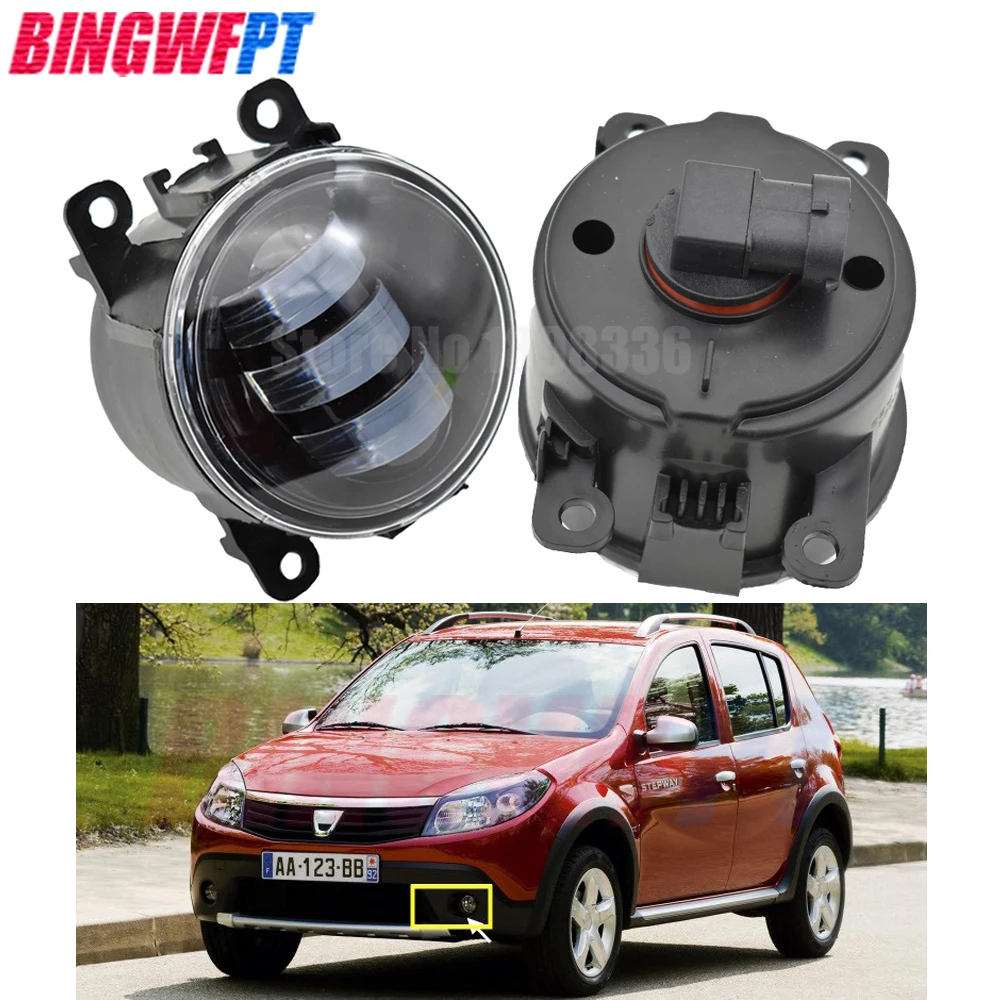 

2pcs/lot Fog Lamp Assembly Super Bright H11 LED Fog Light halogen Fog Lights 55W For Dacia Sandero Hatchback 2008-2015