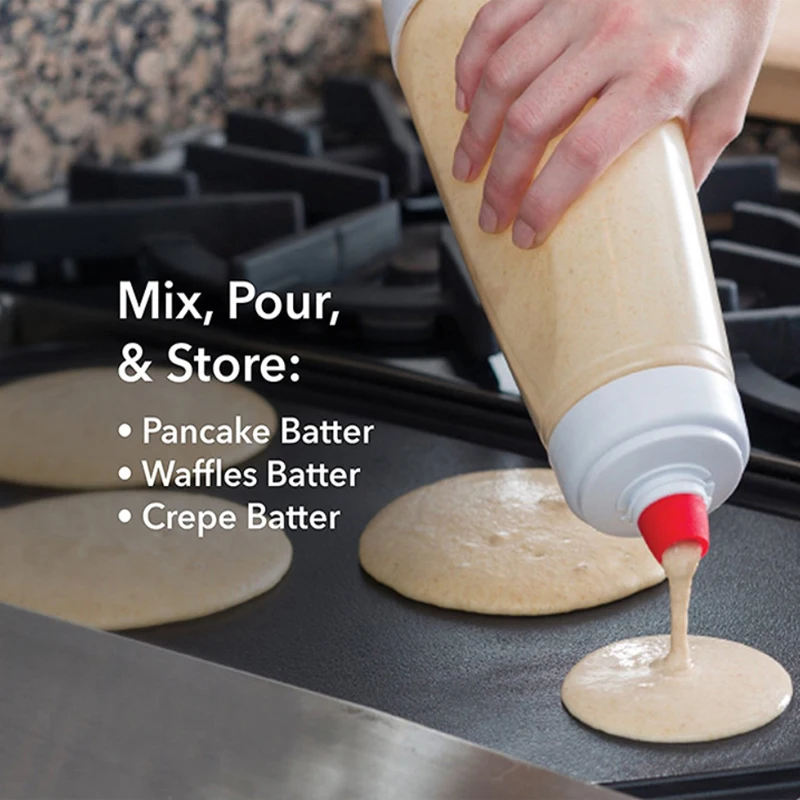 Hand Crank Batter Mix Bottle Cream Dispensing Pot Soft Muffin Scale Dispenser Mixing | Дом и сад