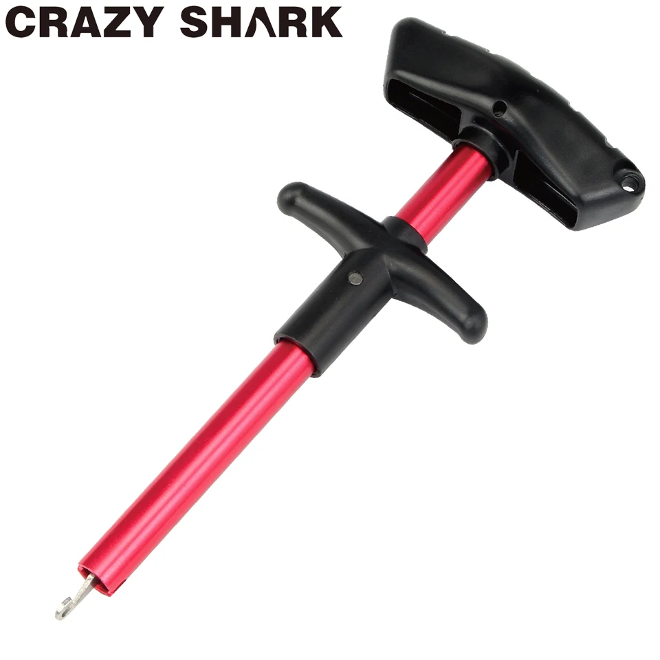 Алюминиевый крючок Crazy Shark для удаления рыболовных крючков, экстрактор, легкий крюк, съемник, переносные товары для развязки, для рыбалки, 17 см