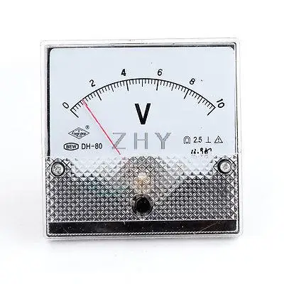 DH-80 переменного тока 0-10V квадратный Аналоговая Панель вольтметр, Вольтметр Манометр