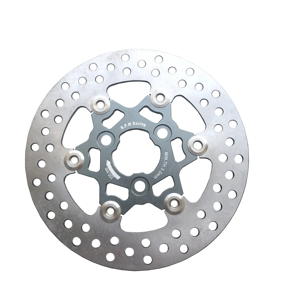 220mm Titanium Мотоцикл дисковый тормозной диск с ЧПУ мотоцикл универсальный 200*57 мм 220*57 мм для Honda Yamaha мотоцикл модификация - Цвет: 220mm Titanium