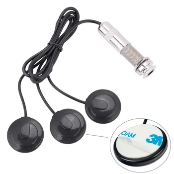 

Universal 6.35mm Pickup Piezo 3 Transducer For Acoustic Guitar Ukulele Mandolin Violin Sliver Black Metal Rubber Plastic 2020