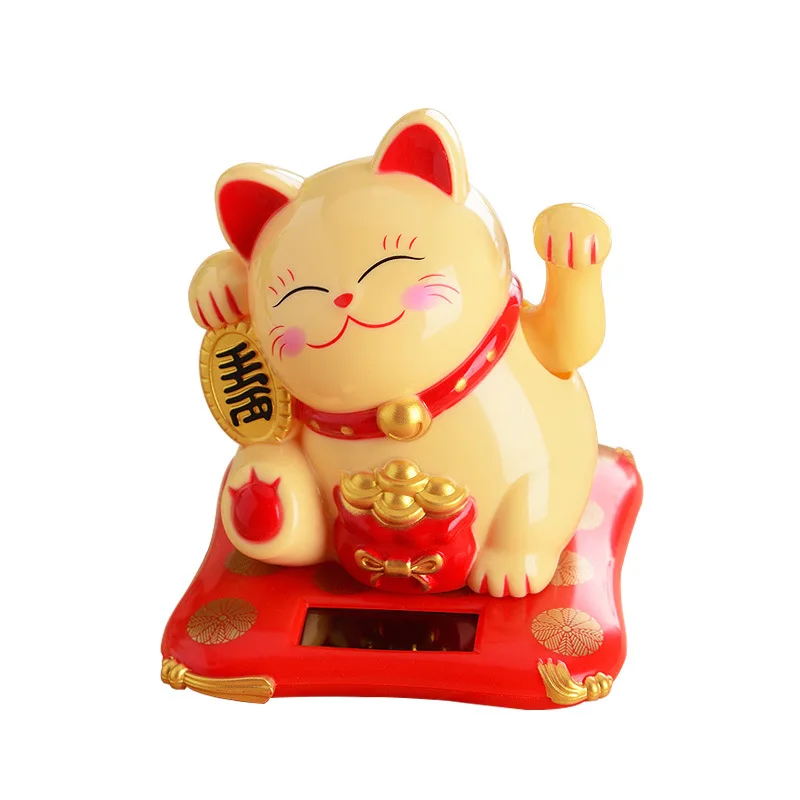 Оригинальный автомобиль Maneki Neko с солнечной батареей украшение для кошки в