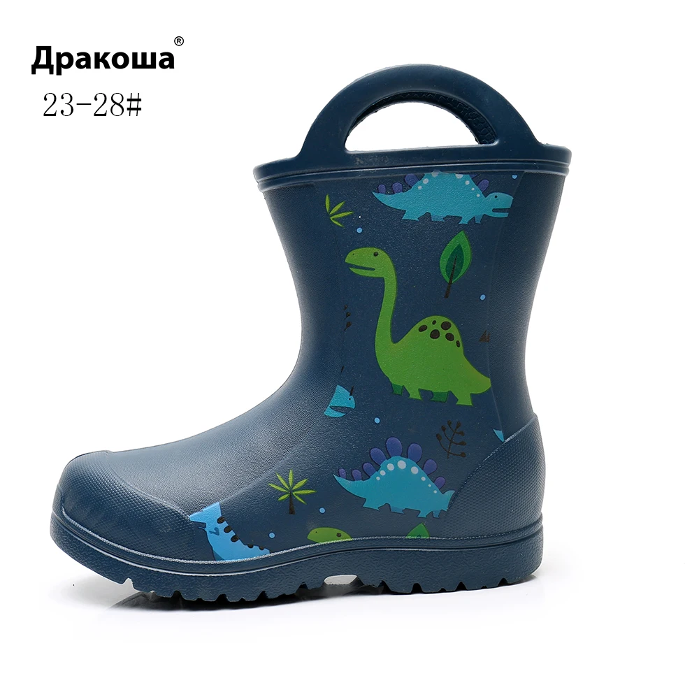 Apakowa/непромокаемые сапоги для девочек и мальчиков; милые детские непромокаемые сапоги; Мягкие гибкие резиновые сапоги для улицы; Высокопрочные резиновые сапоги из ЭВА