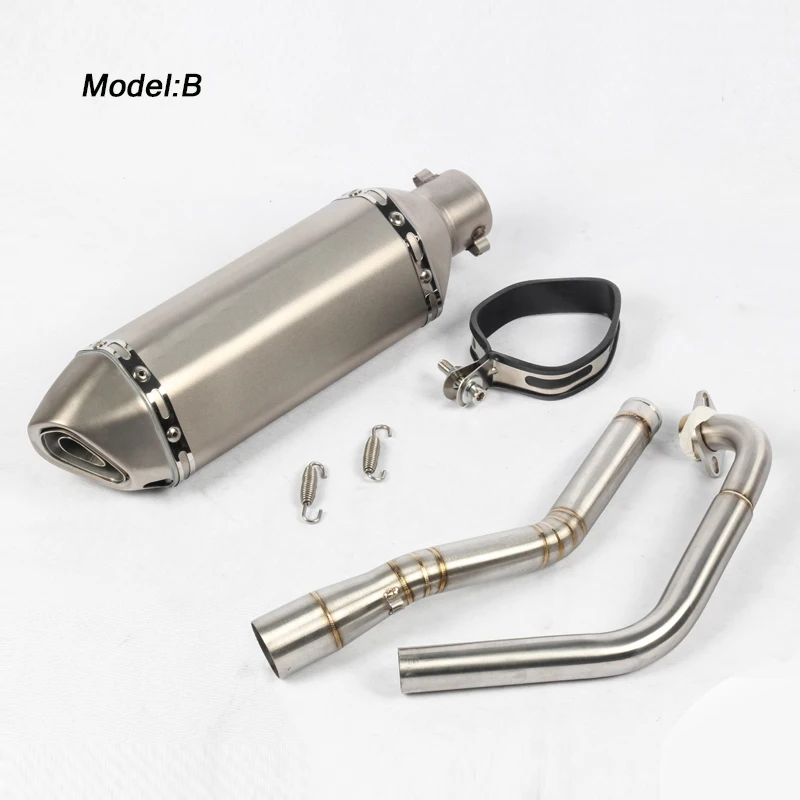 R15 V1 V2 MT125 мотоциклетная Передняя труба с глушитель выхлопной трубы без шнуровки для Yamaha R15 V1 V2 MT125