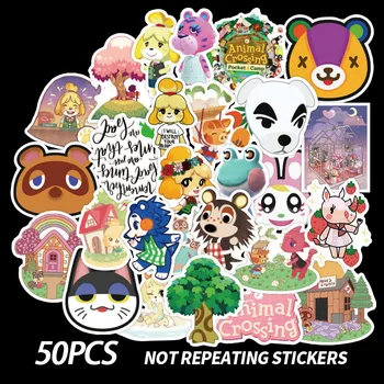 

50PCS Animal Crossing Game Stickers Skateboard Fridge Guitar Laptop Motorcycle Travel Luggage Classic Toy Sticker for Kid Gift