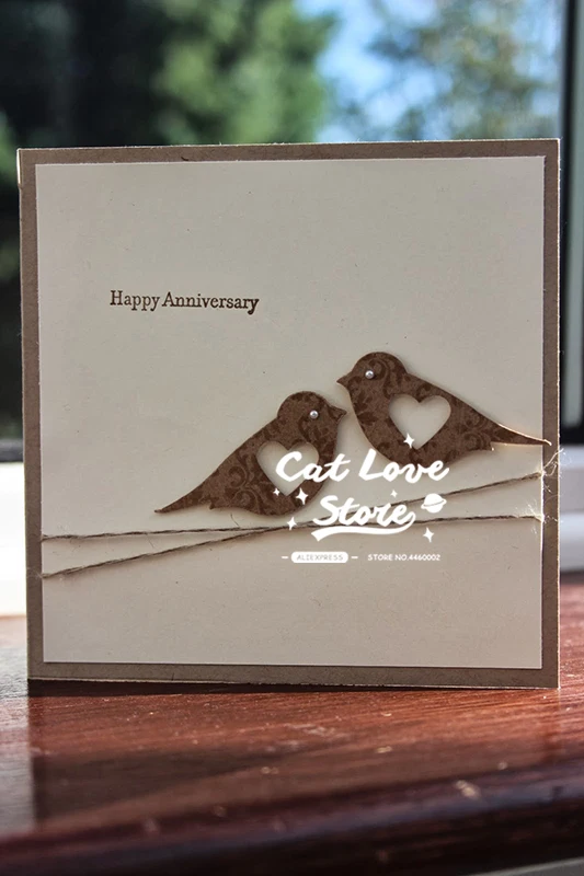 러브 버드 금속 절단 다이, 스크랩북 스텐실 DIY 장식 공예 엠보싱 다이 컷 카드 2019 년 새로운 다이 만들기, 2 개