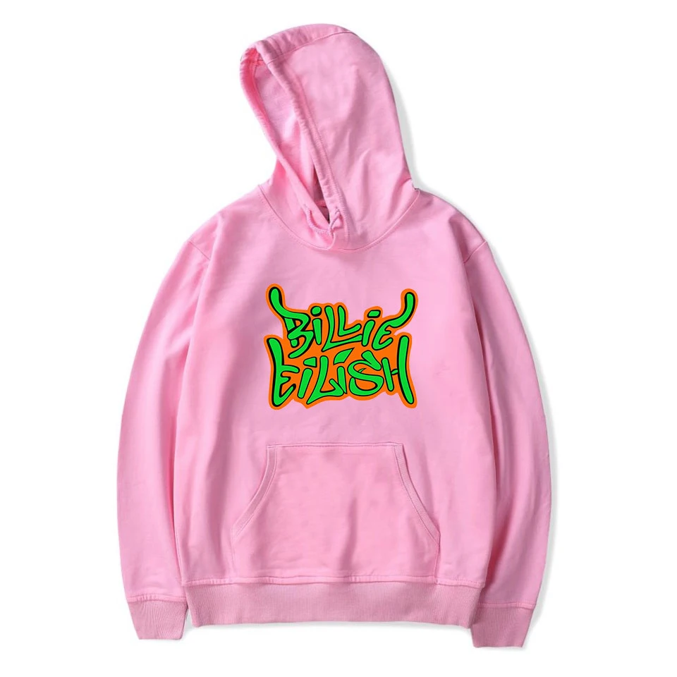 Pink 1 Billie eilish Толстовка Sudadera Hombre толстовка хип-хоп унисекс Повседневная Уличная одежда Топы Kpop Billie eilish стильные толстовки мужские - Цвет: Pink 1